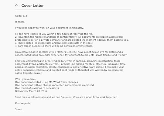 Upwork Proposal Template: Susan Proposal