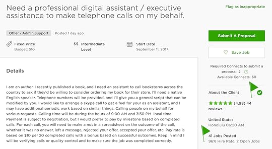 Best Upwork Jobs: Newbie Flag