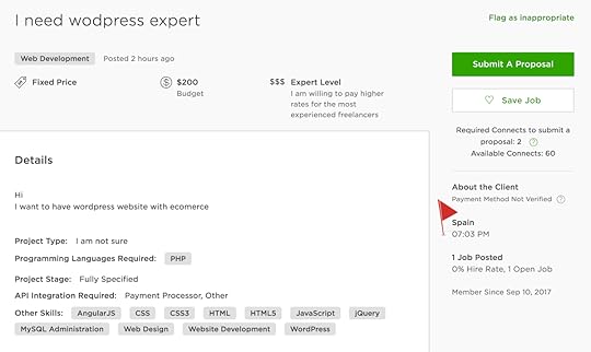 Best Upwork Jobs: Location Flag