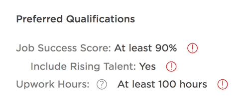 Best Upwork Jobs: Preferred Qualifications