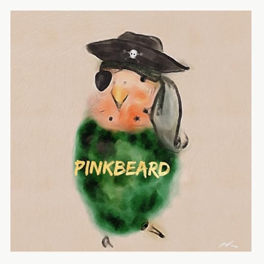 Pirate Budgie Wall Art : Pinkbeard
