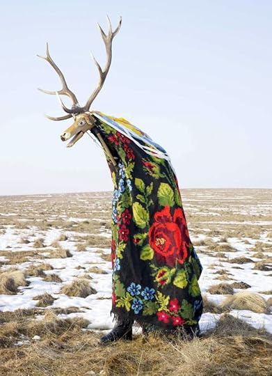 A stag who appears on New Year's Day in Romania (photograph by Charles Fr��ger)