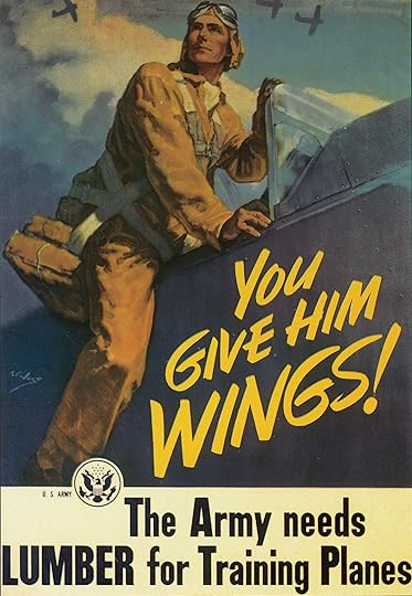 US poster encouraging lumber production, 1943