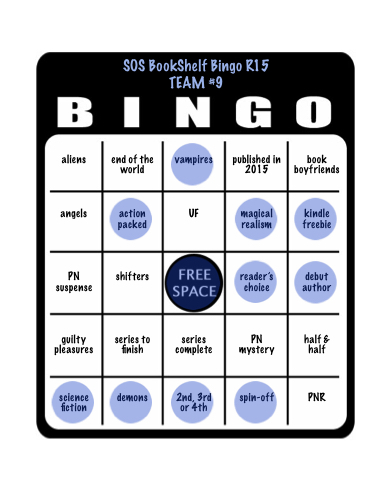 SOS book shelf bingo card