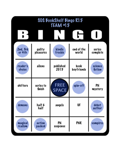 SOS book shelf bingo card