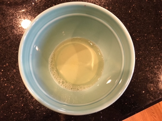 Aquafaba liquid before beating