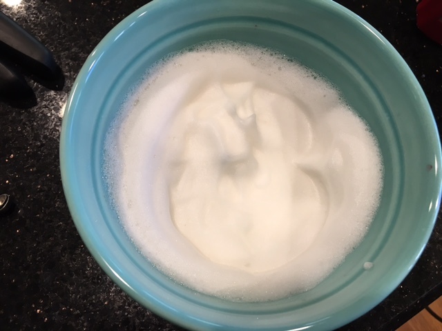 Aquafaba liquid after beating
