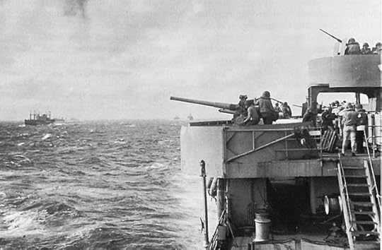 US Western Naval Task Force en route from US to French Morocco for Operation Torch, 26 October 1942. (US Army Center of Military History)