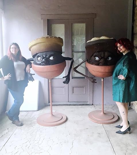Nicole and 'Ginger' with the iconic Magic Puddings