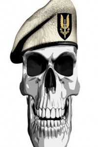 SAS skull wearing beret-C