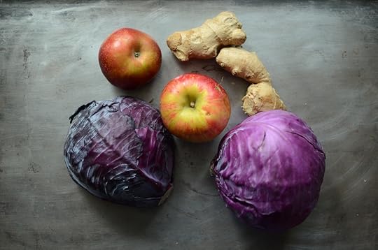 produce for red cabbage apple ginger kraut