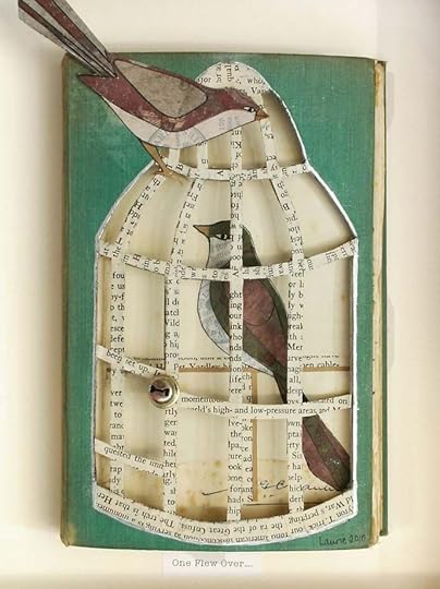 One Flew Over... by Laurie Mitchell - Artist paper bird altered book art