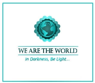 We Are The World Blogfest Badge with White background