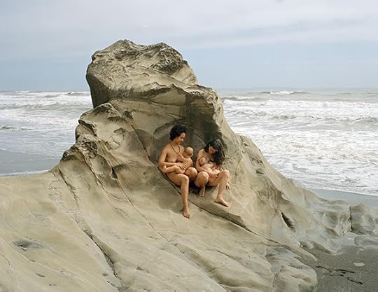 Justine Kurland, Sea Stack, Double Mama, Ruby Beach, Washington, 2006, from the series, Of Woman Born © the artist