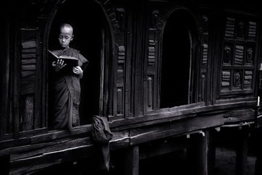 Image result for monk, black and white picture