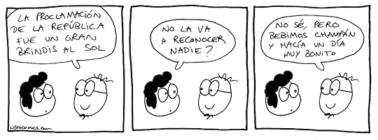 Tira cómica sobre el advenimiento de la República.