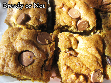 Bready or Not: Pumpkin Chocolate Chip Bars 