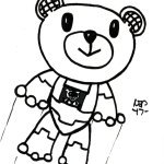 Go Go Robo Ted - Inktober 2017