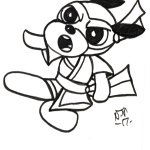 Cuddly Ninja Bluey - Inktober 2017