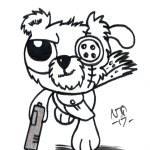 Mr.Button The Teddy Bear - Inktober 2017