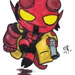 Hellboy Chibi - Inktober 2017