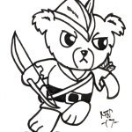 Archer Teddy Bear - Inktober 2017