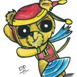 Tristan The Teddy Bear - Inktober 2017