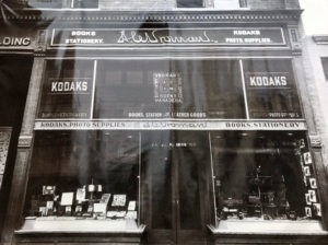 Wall banner of Vroman's Bookstore c. 1910 (Photo of banner: Kwei Quartey)