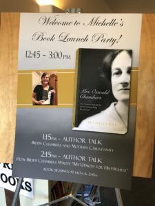 Book launch party, Mrs. Oswald Chambers, My Utmost for His Highest, what do you do at a book launch party? High tea, cucumber sandwiches