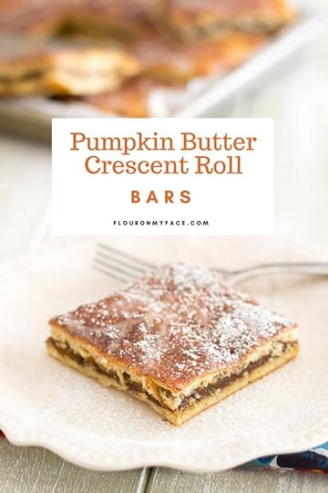 Pumpkin Butter Crescent Roll Bars recipe via flouronmyface.com