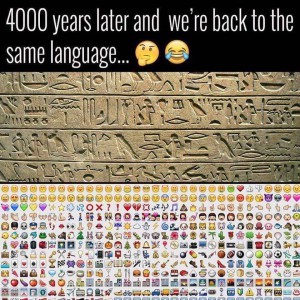 emojis v hieroglypics