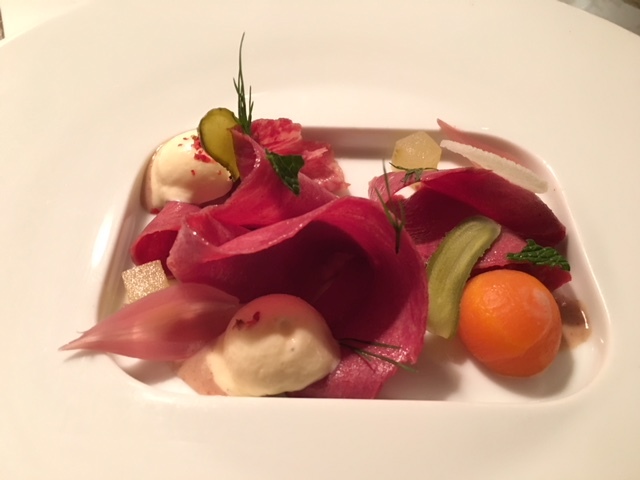 Chilled Veal Tongue with Horseradish Ice Cream