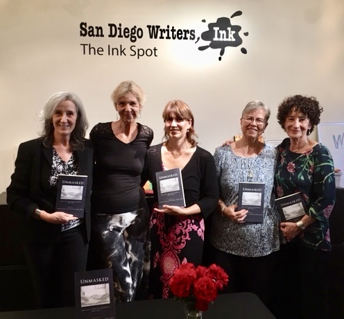 Unmasked contributors, from left, Renata Golden, editor Marcia Meier, Tania Pryputniewicz, Lisa Rizzo, and Barbara Rockman.
