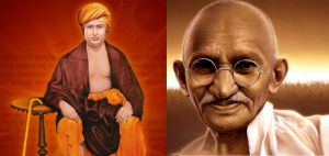 Swami Dayanand Saraswati, Mahatma Gandhi, Radhakrishnan, Kabir, Nanak, Chaitanya, Swami Vivekananda, Sri Aurobindo, Brahmo Samaj, Ramakrishna Mission, Adi Sankaracharya, Romain Rolland, Vedas, Vedanta, Purana, Upanishads, Islam, Christianity, Satyarth Prakash, Ram Prasad Bismal, Swami Shraddhanand, Bhai Parmanand, Nehru, K.M. Pannikar, Shyamji Krishna Varma, Har Dayal, Sohan Lal Pathak, Ghadar Party, Gurukul Kangri, Gopal Krishna Gokhale, Kathiawar, Banares, Lala Lajpat Rai, Bhagat Singh, Veer Savarkar, Mad