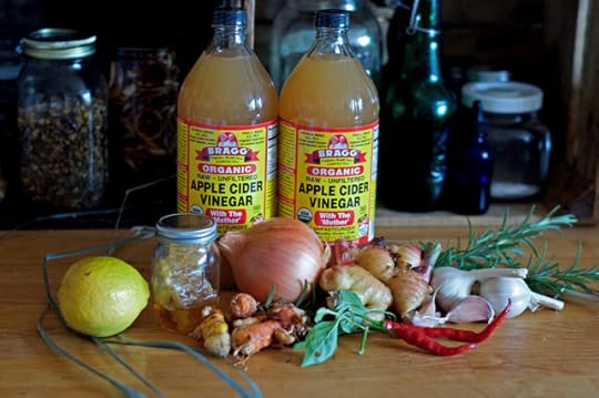 Ingredients for homemade fire cider