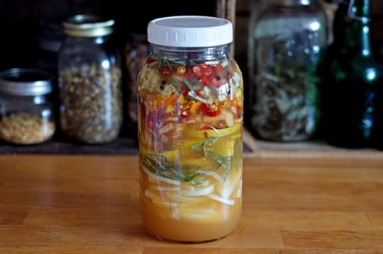 Steeping homemade fire cider