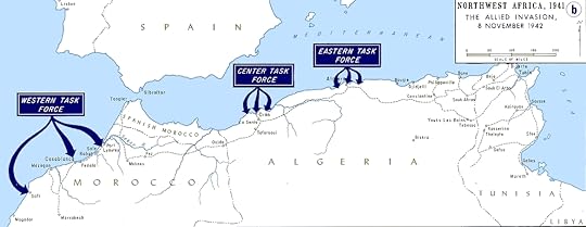 Map of Operation Torch, the Allied invasion of French Morocco and Algeria, 8 November 1942 (US Army)