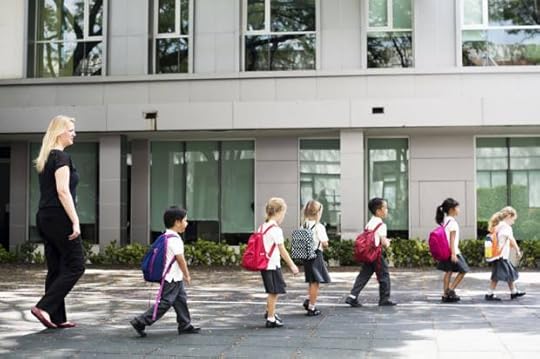 Kids on their way to school