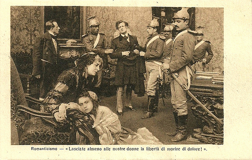 Tullio Carminati, Helena Makowska and Mary Cléo Tarlarini in Romanticismo (1915)