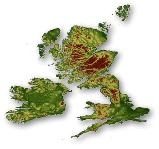 The further away by travel time from settlement an area is, the larger it is drawn