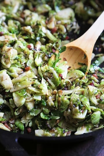 Sauteed brussels sprouts are delicious when shredded and sautéed with pancetta (or bacon), garlic and oil. If you don't think you like Brussels sprouts, I challenge you to try these! Lightly pan fried until crisp and slightly browned on the edges, this is my favorite way to cook and eat them!