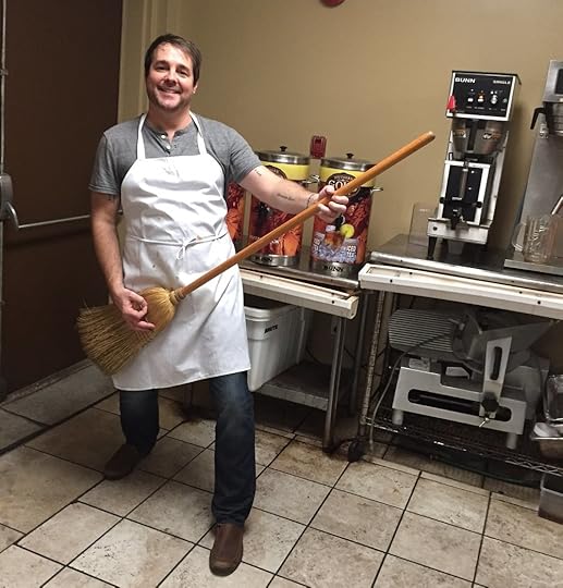 Playing Broom Guitar After Feeding Those in Need! 