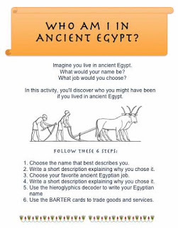 Ancient Egypt common core lesson plan activity