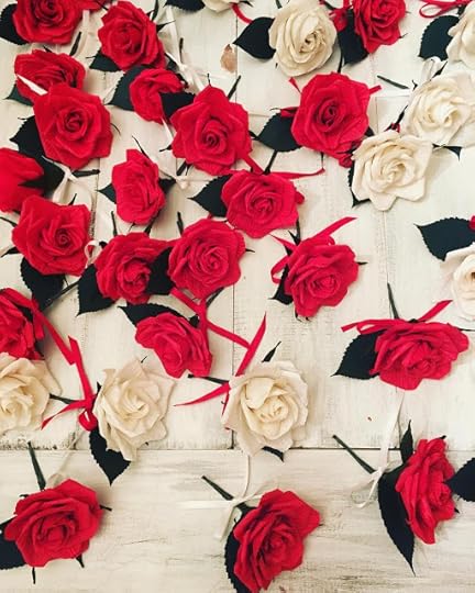 paper-roses in crepe paper