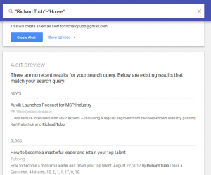 Modifying a Google Alert