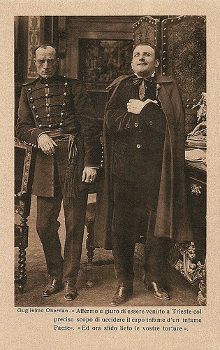 Alberto Collo and Emilio Ghione in Guglielmo Oberdan, il martire di Trieste (1915)