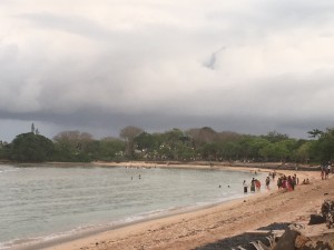 Nusa Dua beach in the cloudy twilight Image credit: Shelina Janmohamed