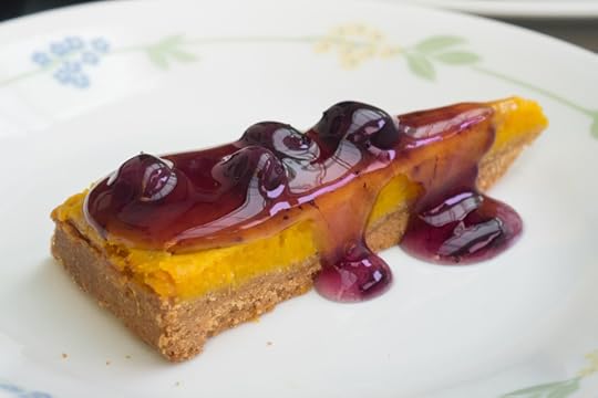thin pumpkin pie slice