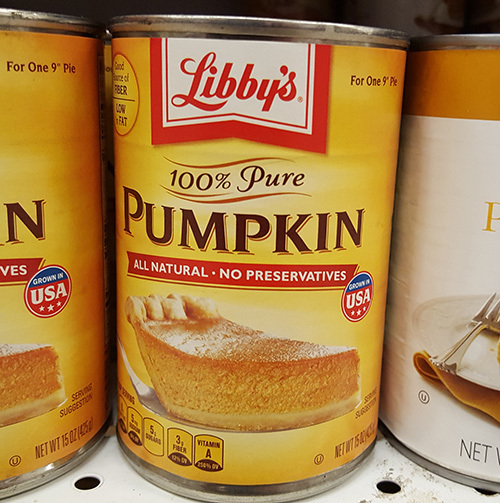 100% pure pumpkin