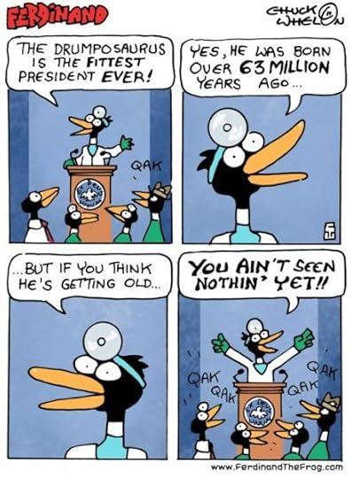 Dr. Quack testifies to the health of the Drumposaurus.